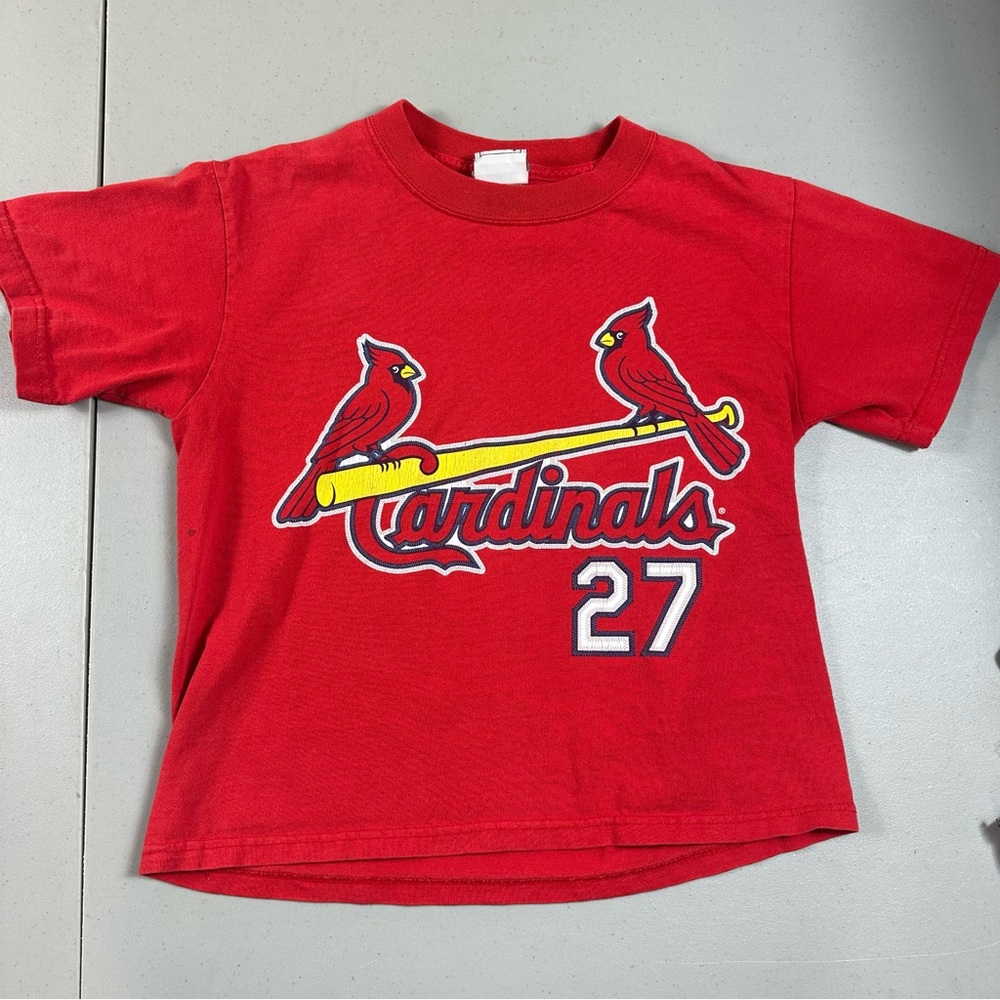 St. Louis Cardinals Scott Rolen #27 Lee Sport Shirt Womens M Red MLB Baseball